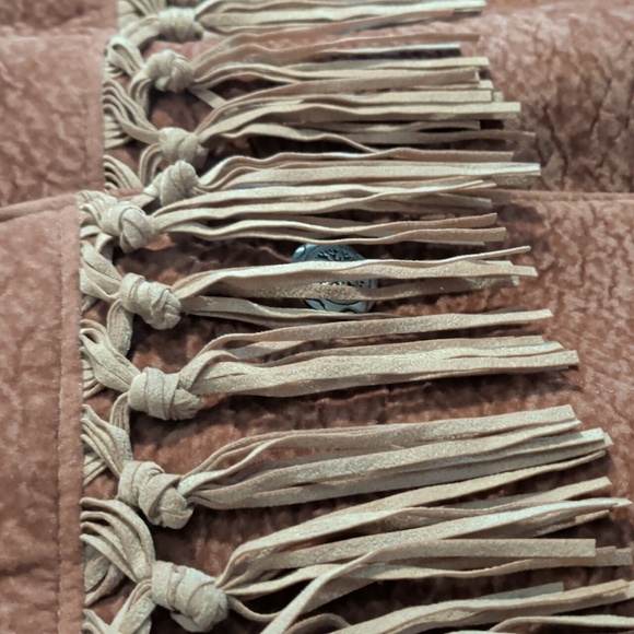 SADDLE RIDGE brown fringe western jacket - size medium - Picture 4 of 12